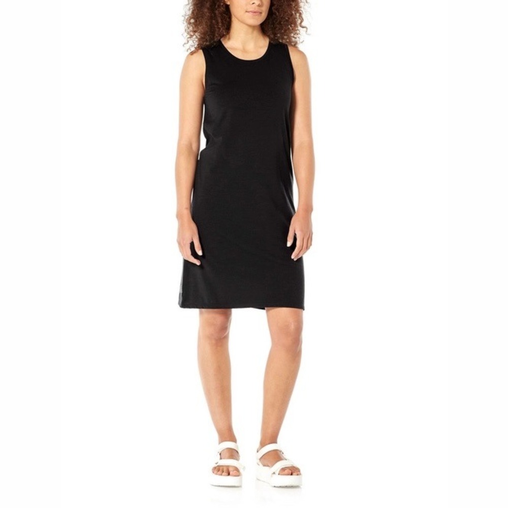Icebreaker | Yanni Sleeveless Dress Black Wool Blend Size S